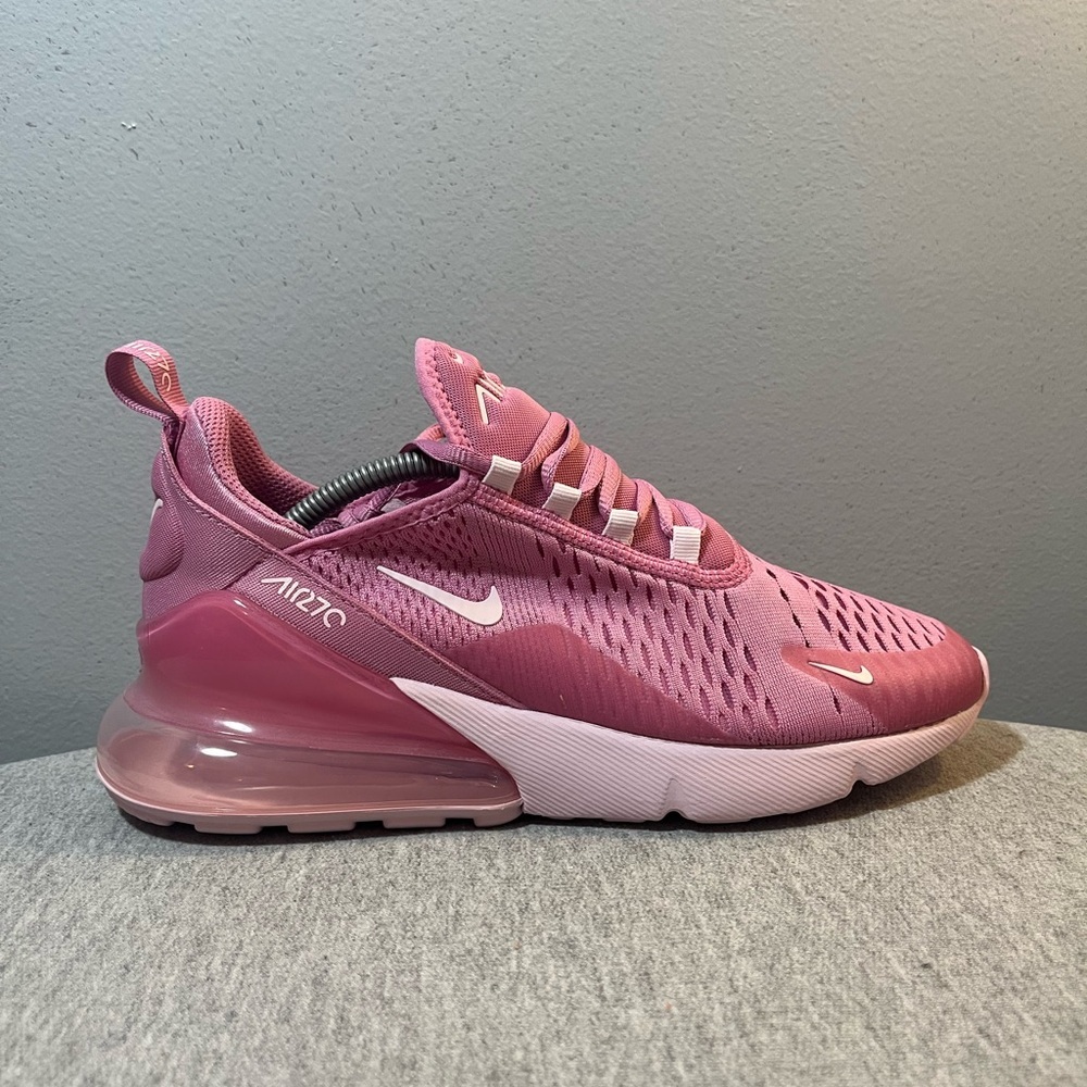 Nike Air Max 270 BG Flamingo Pink Pink Foam Size 6.5Y/ Women's Size 8 HQ1553-646 - Picture 1 of 11